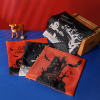 HKM-747667 Halloween-Themed Linen Plush Square Pillowcase - 43x43cm in Various Styles