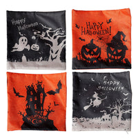 HKM-747667 Halloween-Themed Linen Plush Square Pillowcase - 43x43cm in Various Styles