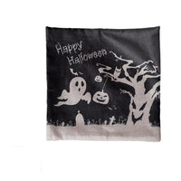 HKM-747667 Halloween-Themed Linen Plush Square Pillowcase - 43x43cm in Various Styles