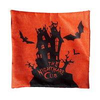 HKM-747667 Halloween-Themed Linen Plush Square Pillowcase - 43x43cm in Various Styles