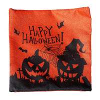 HKM-747667 Halloween-Themed Linen Plush Square Pillowcase - 43x43cm in Various Styles