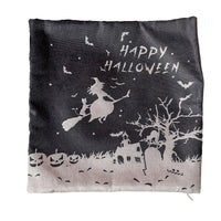 HKM-747667 Halloween-Themed Linen Plush Square Pillowcase - 43x43cm in Various Styles