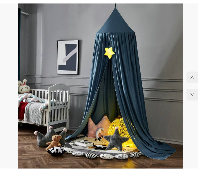 HKM-747667 Hanging Dome Mosquito Net for Baby Cot - Easy Installation, High-Density Polyester Fabric