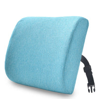 HKM-747667 Memory Foam Lumbar Support Cushion - Modern Solid Color Design