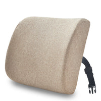 HKM-747667 Memory Foam Lumbar Support Cushion - Modern Solid Color Design