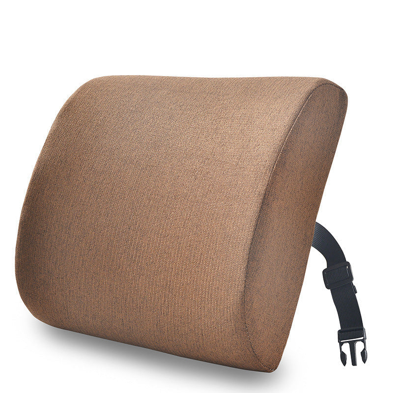 HKM-747667 Memory Foam Lumbar Support Cushion - Modern Solid Color Design