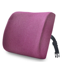 HKM-747667 Memory Foam Lumbar Support Cushion - Modern Solid Color Design