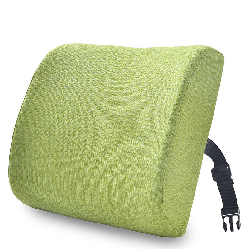 HKM-747667 Memory Foam Lumbar Support Cushion - Modern Solid Color Design