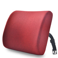 HKM-747667 Memory Foam Lumbar Support Cushion - Modern Solid Color Design