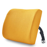 HKM-747667 Memory Foam Lumbar Support Cushion - Modern Solid Color Design