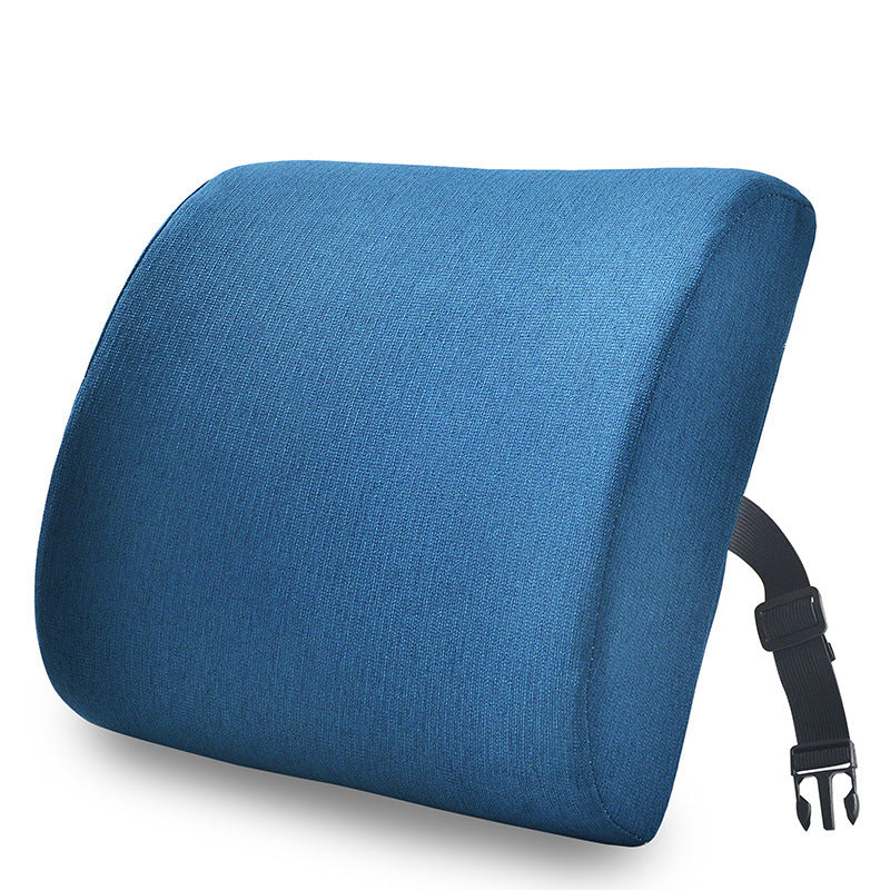 HKM-747667 Memory Foam Lumbar Support Cushion - Modern Solid Color Design