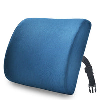 HKM-747667 Memory Foam Lumbar Support Cushion - Modern Solid Color Design