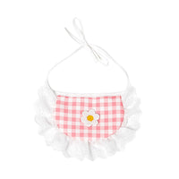 HKM-747859 Lace Faux Paw Corgi Teddy Sun Hat with Checkered Bib and Bow Tie Options