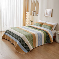 HKM-747859 Pure Cotton Printed Bed Sheet Set - Breathable Summer Design in Modern Style, Available in Two Sizes