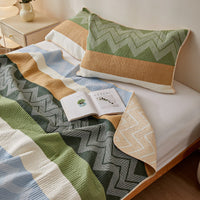 HKM-747859 Pure Cotton Printed Bed Sheet Set - Breathable Summer Design in Modern Style, Available in Two Sizes