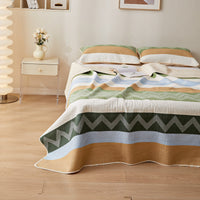 HKM-747859 Pure Cotton Printed Bed Sheet Set - Breathable Summer Design in Modern Style, Available in Two Sizes