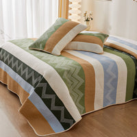 HKM-747859 Pure Cotton Printed Bed Sheet Set - Breathable Summer Design in Modern Style, Available in Two Sizes