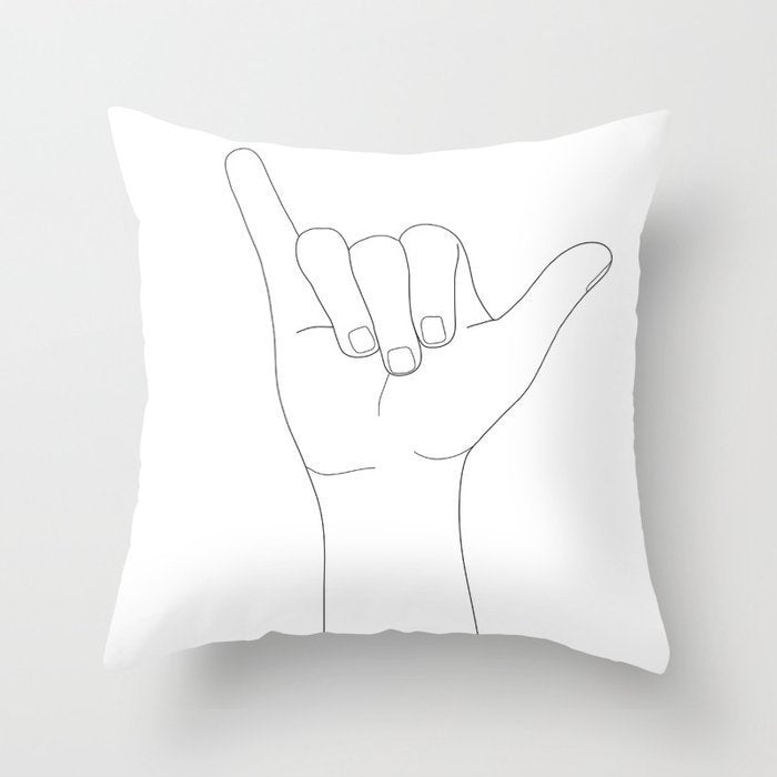 HKM-747987 Black and White Geometric Minimal-Line Pillowcase 45x45cm