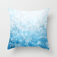 HKM-748179 Snowflake Digital Print Pillowcase in Peach Skin Velvet, 45x45CM