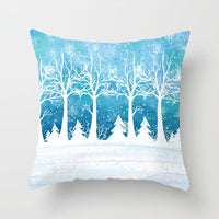 HKM-748179 Snowflake Digital Print Pillowcase in Peach Skin Velvet, 45x45CM
