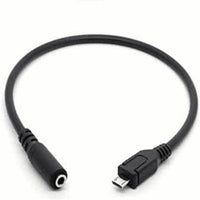 HKM-748243 30cm Mobile Phone Charging and Audio Interface Cable - Black