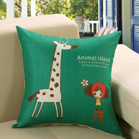 HKM-748243 Cartoon/Anime Printed Cushion Cover - 40x40cm, 45x45cm, 50x50cm Options