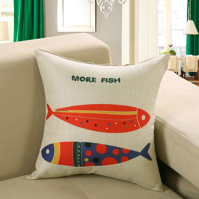 HKM-748243 Cartoon/Anime Printed Cushion Cover - 40x40cm, 45x45cm, 50x50cm Options