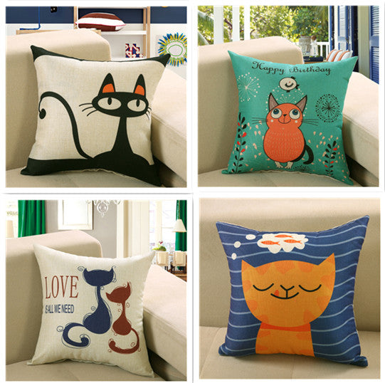 HKM-748243 Cartoon/Anime Printed Cushion Cover - 40x40cm, 45x45cm, 50x50cm Options