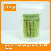 HKM-748307 Freeze-Dried Cat Grass Chicken Stick - Molar Rods for Hairball Control, 10/30/50/120pcs Variety Packs