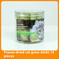 HKM-748307 Freeze-Dried Cat Grass Chicken Stick - Molar Rods for Hairball Control, 10/30/50/120pcs Variety Packs