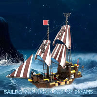 HKM-748499 Pirate Ship Building Block Set for Kids - Creative Plastic Construction Toy