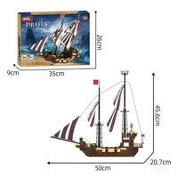 HKM-748499 Pirate Ship Building Block Set for Kids - Creative Plastic Construction Toy