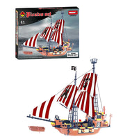 HKM-748499 Pirate Ship Building Block Set for Kids - Creative Plastic Construction Toy