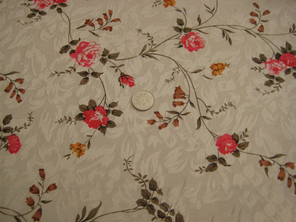 HKM-748691 Floral Jacquard Polyester Printed Fabric for Home Textiles and Decor