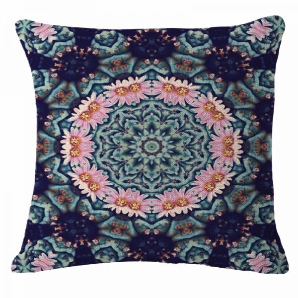 HKM-748691 Mandala Printed Velvet Cushion Cover for Cozy Home Décor