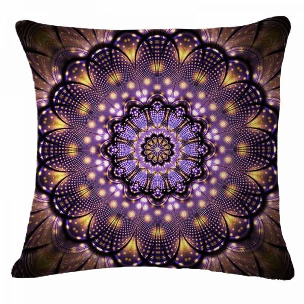 HKM-748691 Mandala Printed Velvet Cushion Cover for Cozy Home Décor