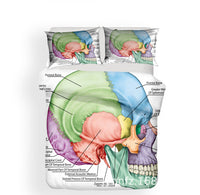 HKM-748691 Personalized Skull Design 3D Digital Print Bedding Set - Available in Various Sizes, Polyester Fiber Materials