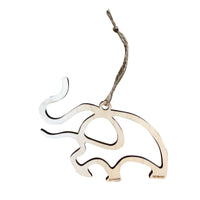 HKM-748819 Wooden Elephant Decorative Pendant - Cartoon Style, 8cm Size