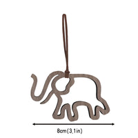 HKM-748819 Wooden Elephant Decorative Pendant - Cartoon Style, 8cm Size