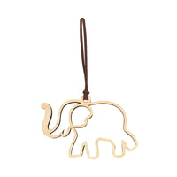 HKM-748819 Wooden Elephant Decorative Pendant - Cartoon Style, 8cm Size