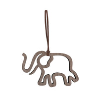 HKM-748819 Wooden Elephant Decorative Pendant - Cartoon Style, 8cm Size