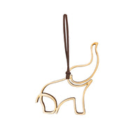 HKM-748819 Wooden Elephant Decorative Pendant - Cartoon Style, 8cm Size