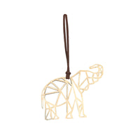 HKM-748819 Wooden Elephant Decorative Pendant - Cartoon Style, 8cm Size