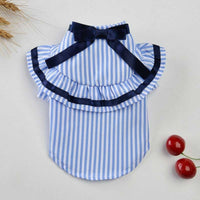 HKM-748883 Couples Sky Blue Pet Clothing Set for Spring and Summer