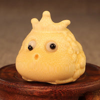 HKM-748947 Bamboo Carving Crown Princess Toad Hand Piece for Gifts and Decor