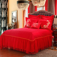 HKM-749011 Elegant Dragon and Phoenix Four-Piece Cotton Bedding Set - Suitable for Various Bed Sizes