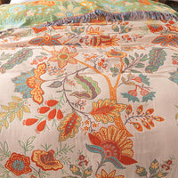 HKM-749011 Flower Cotton Tassel Double-Sided Sofa Blanket - Available in Multiple Sizes