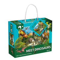 HKM-749011 Luminous Dinosaur Universe Jigsaw Puzzle Set - 46 Educational Pieces for Kids