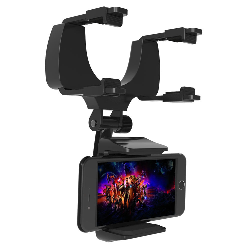 HKM-749075 Car Rearview Mirror Mobile Phone Holder for Navigation and Driving Recordings