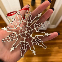 HKM-749139 Elegant Alloy Snowflake Pendant for Christmas Tree Decoration - Modern Simplicity Design